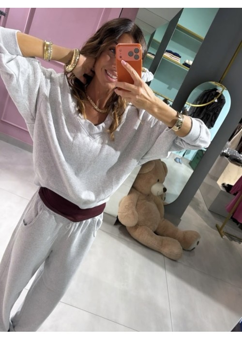 Felpa tuta scollo v