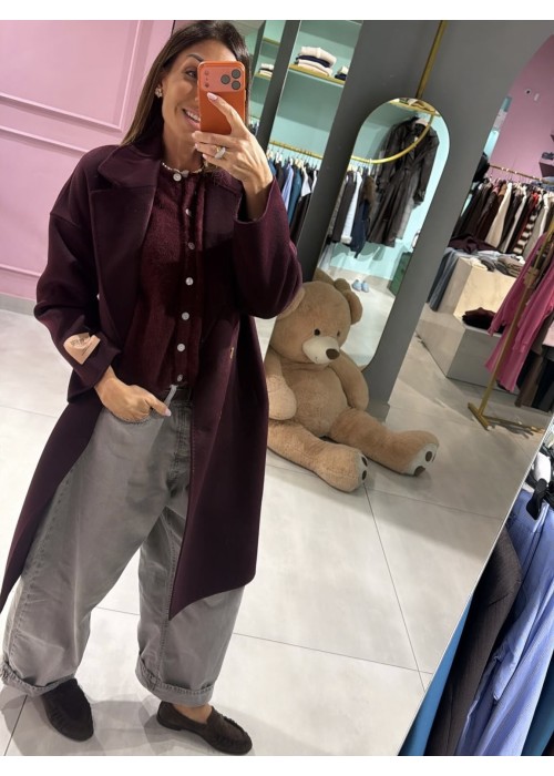 Cappotto doppiopetto con mantella