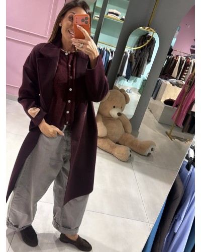 Cappotto doppiopetto con mantella