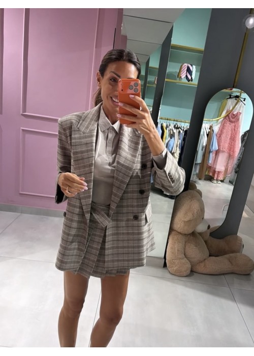 Giacca check doppio petto