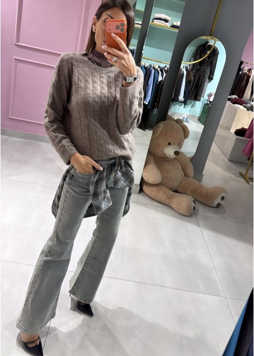 Jeans zampa slavato