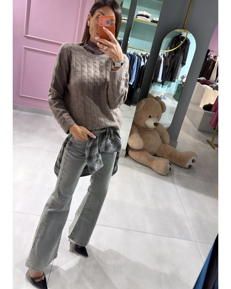 Jeans zampa slavato