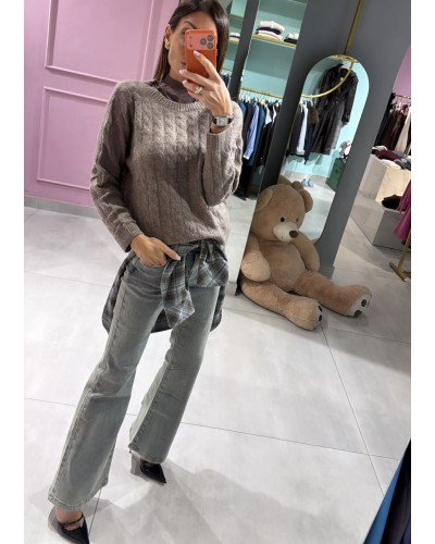 Jeans zampa slavato
