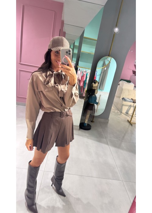 camicia cotone con fiocco