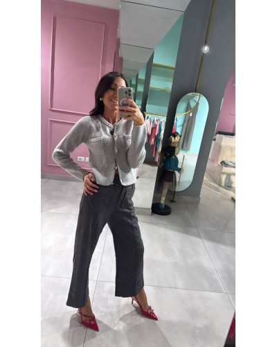 cardigan con perle