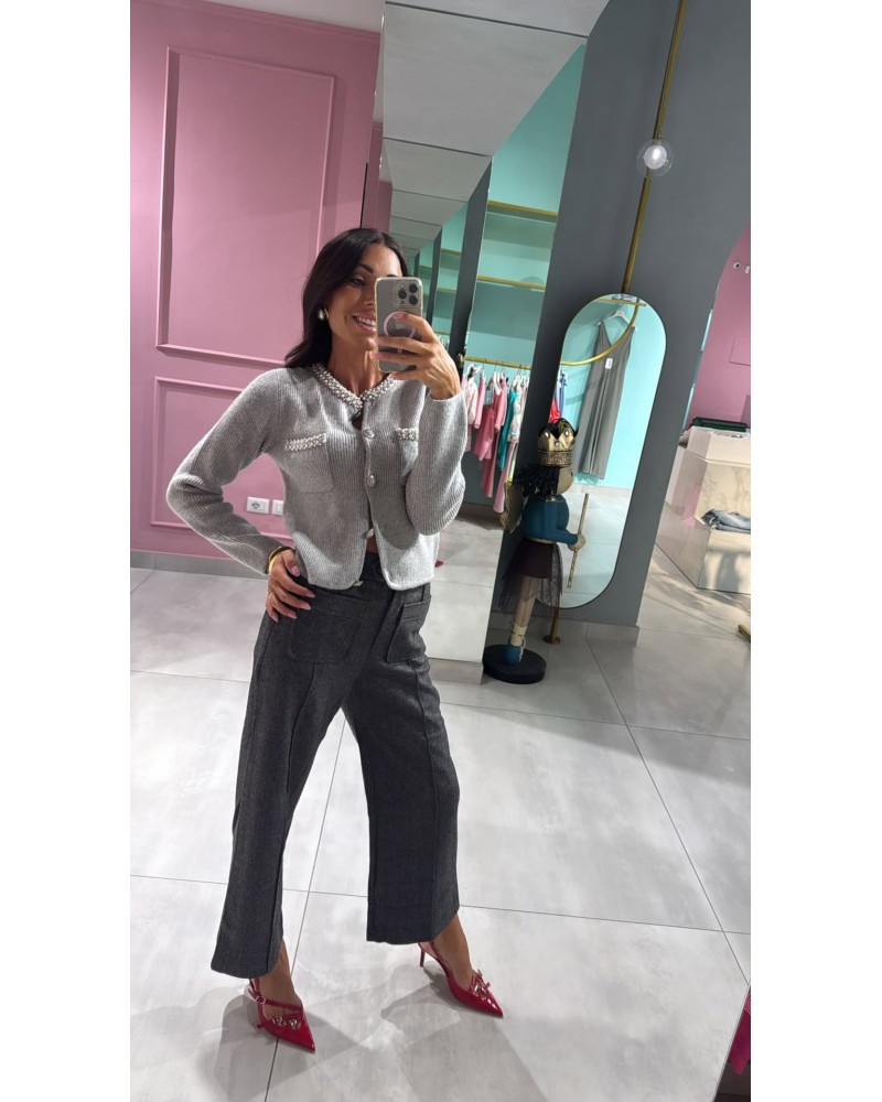 pantalone lana con tasconi