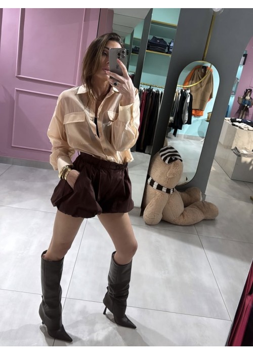 Camicia velata con tasconi