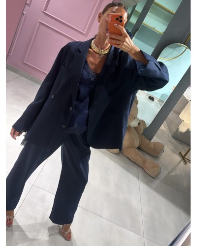 Pantalone wide leg con pinces