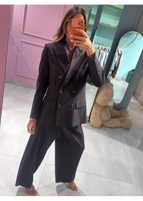 Pantalone con pinces e cinturino