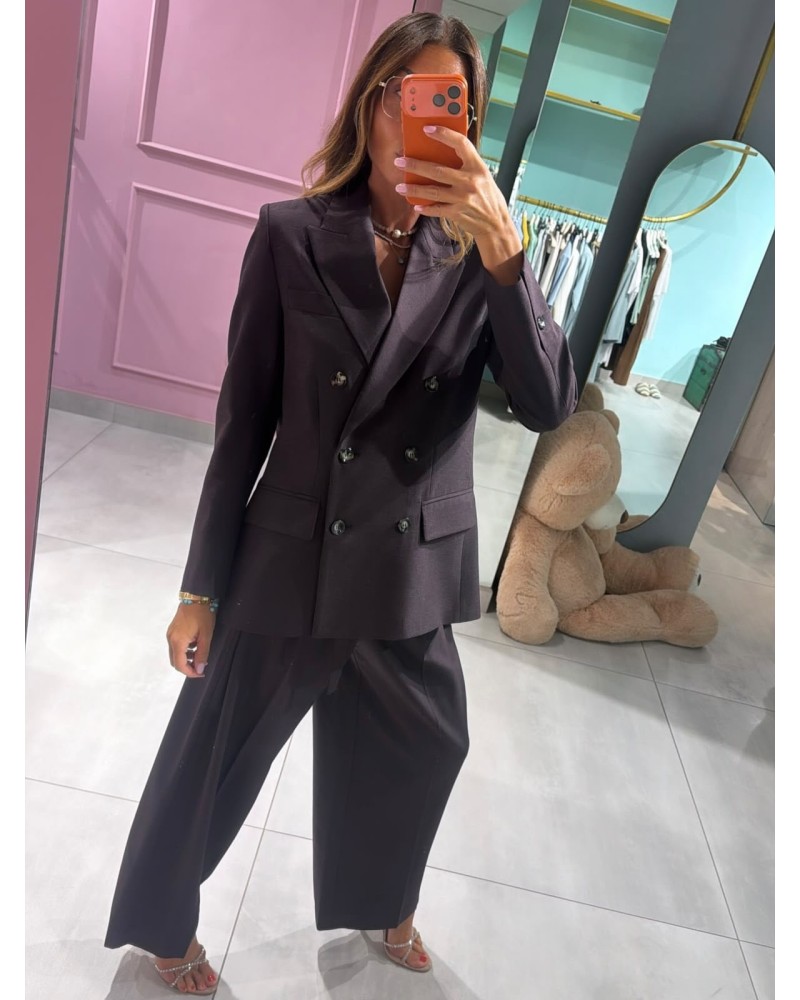 Pantalone con pinces e cinturino