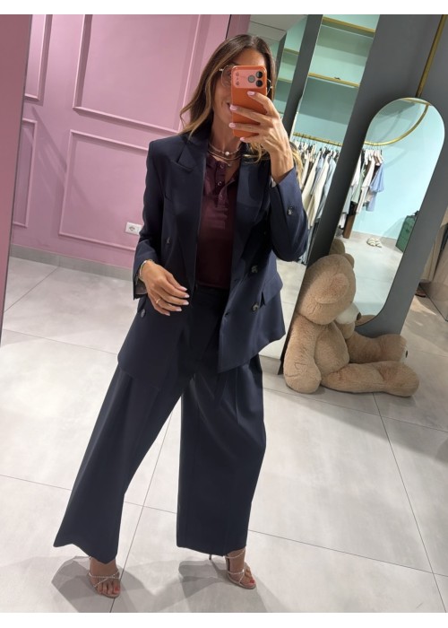 Pantalone con pinces e cinturino