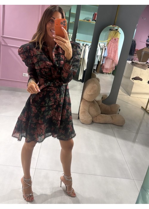 Abito floreale con spalline